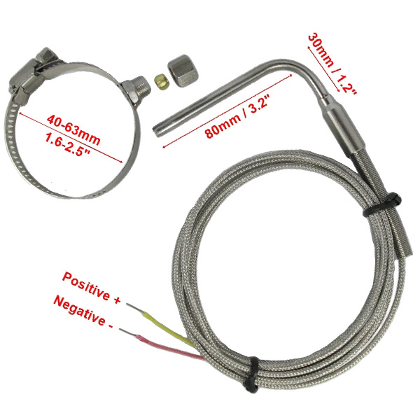 اندازه های ترموکوپل نوع J