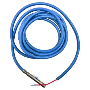 PT100 سیمی غلاف‌دار قطر 6 میل با کابل سیلیکون شیلد دار بدون رزوه